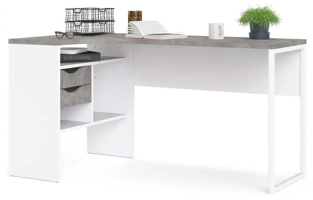 Originální psací stůl Felix 118 beton-bílá