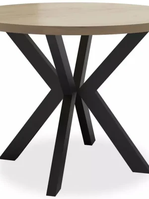 Bezpečná Platba Kulatý jídelní rozkládací stůl STLM112, 100-180 cm