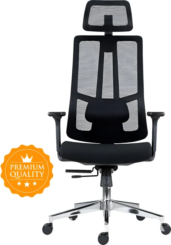 Poslední Šance Ergonomická kancelářská židle RUBEN černá – pro dlouhé sezení 8–12 h