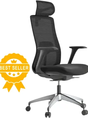 Značkový MERCURY - Ergonomická kancelářská židle WISDOM, černá – pro dlouhé sezení 8–12 h