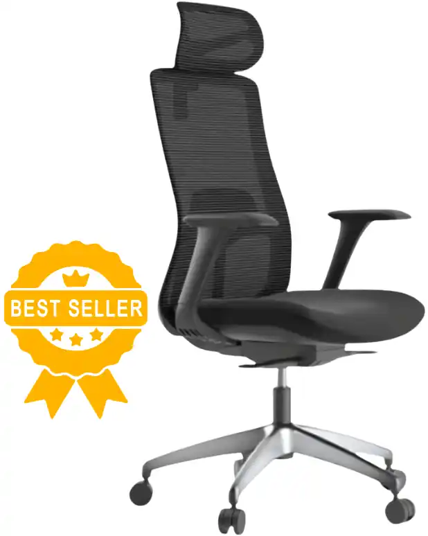 Značkový MERCURY - Ergonomická kancelářská židle WISDOM, černá – pro dlouhé sezení 8–12 h
