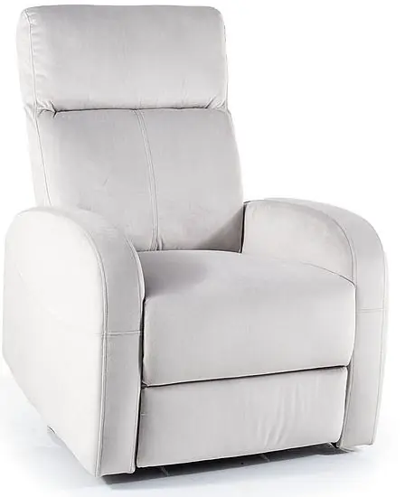 Víkendová Akce Relaxační polohovací křeslo OLIMP VELVET sv. šedé BLUVEL 03