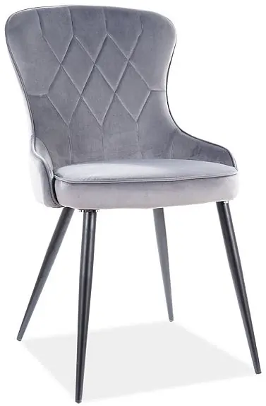 Jídelní židle LOTUS VELVET šedá Zlevněný