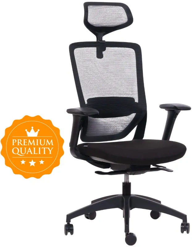 MERCURY - Ergonomická kancelářská židle SWIFT, černá – pro dlouhé sezení 8–12 h Must-Have
