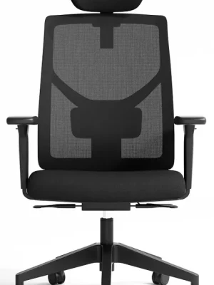 Značkový MERCURY - Ergonomická kancelářská židle ARES černá, vysoké postavy – pro dlouhé sezení 8–12 h
