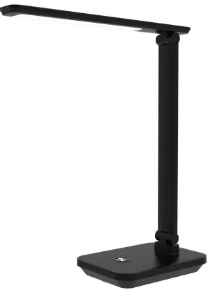 Platinet PDL6731W stolní LED lampa 5W stmívatelná, dotykové ovládání, integrovaná baterie 6000mAh, USB port, černá Výprodej