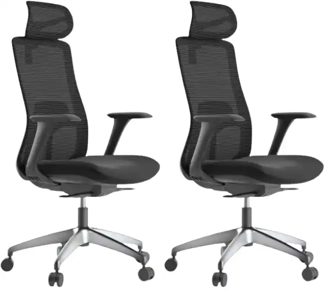 MERCURY - 2PACK Ergonomická kancelářská židle WISDOM, černý plast, černá (2 ks) Nejlepší Cena