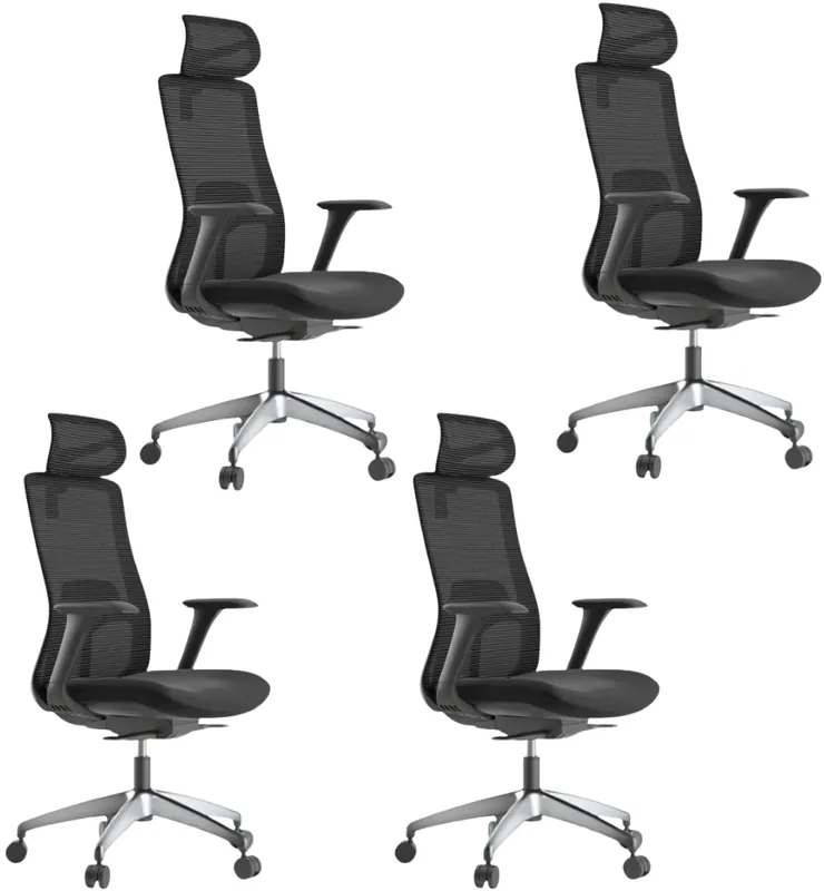 MERCURY - 4PACK Ergonomická kancelářská židle WISDOM, černý plast, černá (4 ks) Ihned K Objednání
