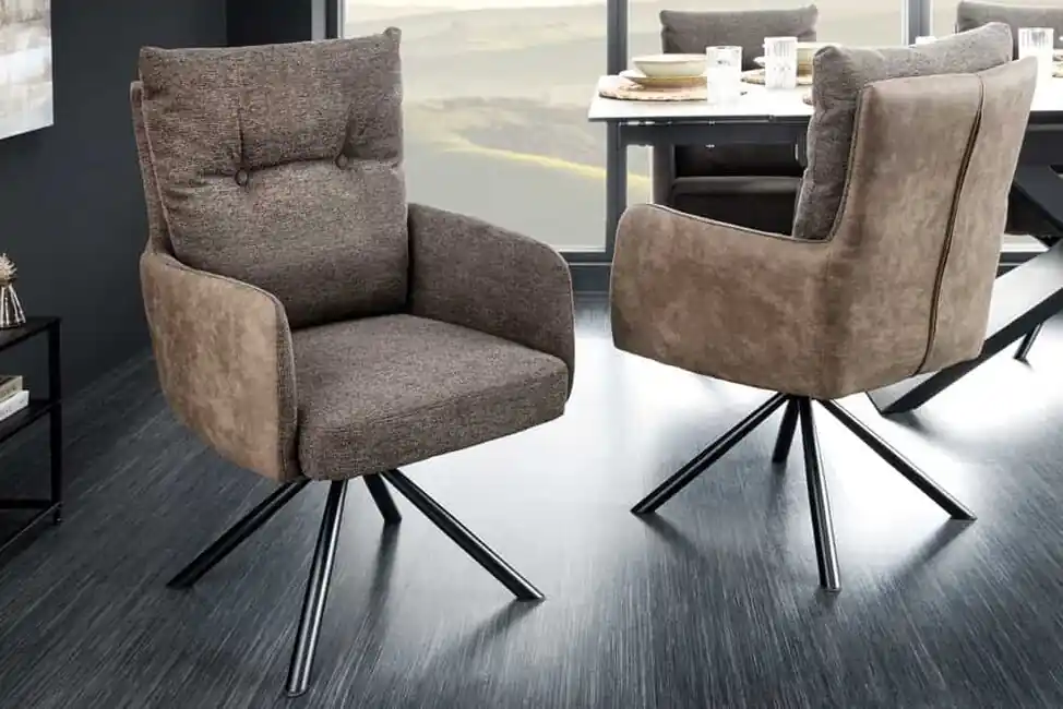 Kup Teď Otočná jídelní židle s taštičkovými pružinami Avignon taupe