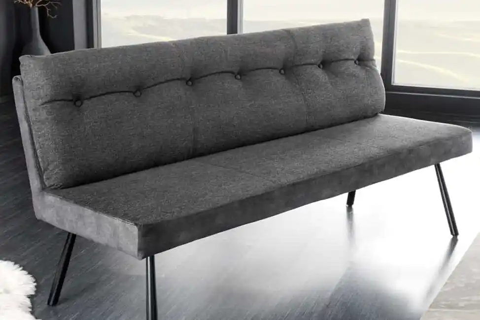 Expresní Doručení Designová čalouněná lavice s taštičkovými pružinami Avignon antracit 160cm
