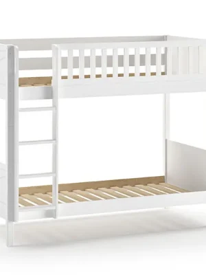 Akce Dětská patrová postel z masivu a MDF Scott borovice bílá 175cm 90x200cm