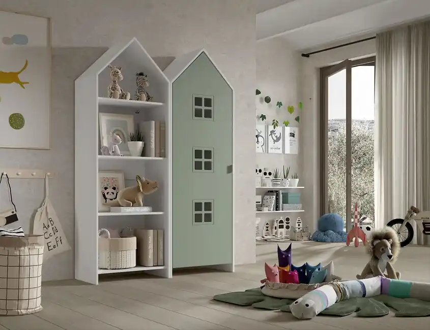 Dětská šatní skříň ve tvaru plážového domečku bílá 57cm Akční Nabídka