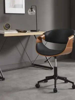 Zlevněný Designová kancelářská židle WALNUT – Ořech / Černá