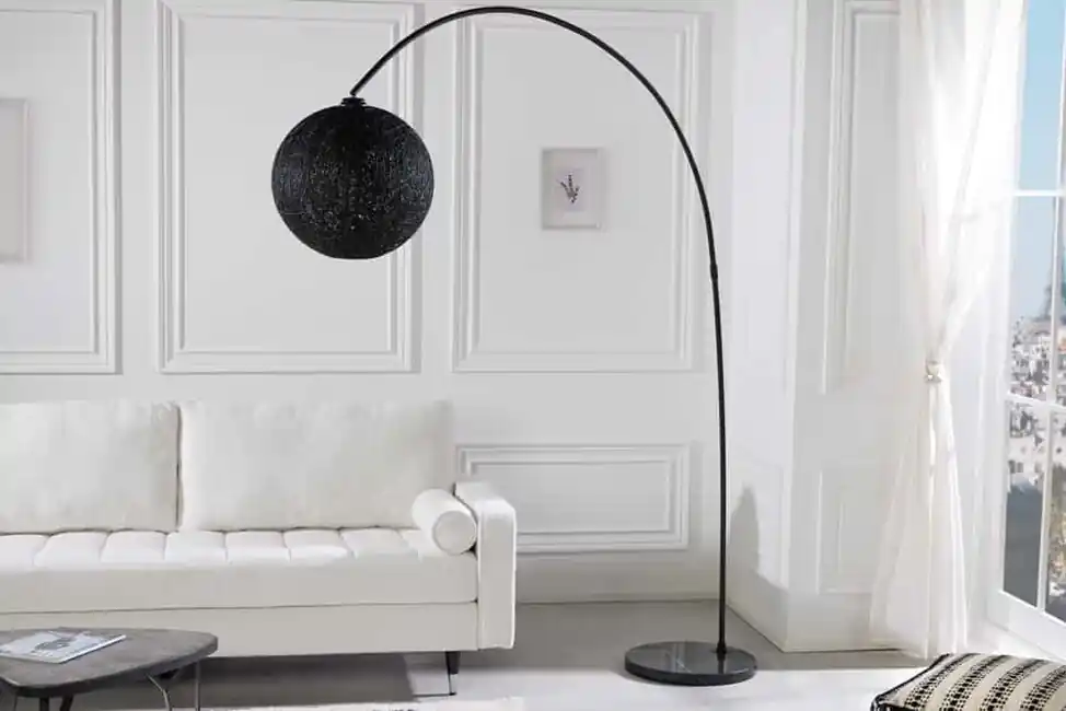 Designová stojací lampa Cocooning 205cm černá Sezónní Sleva
