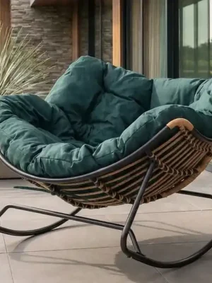 Zahradní houpací křeslo Siesta zelené – Smaragdová oáza klidu Nízká Cena