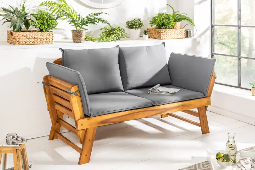 Novinka Rozkládací lavice z masivu Modular akácie 152-190cm