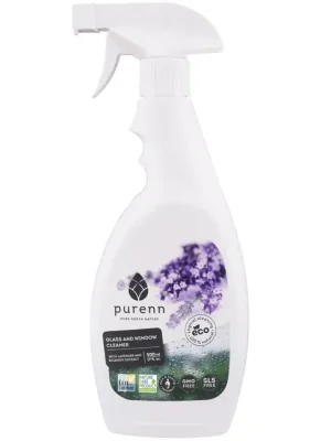 Autentický Purenn Ekologický čistič na okna a skleněné povrchy s levandulí a borůvkami 500ml