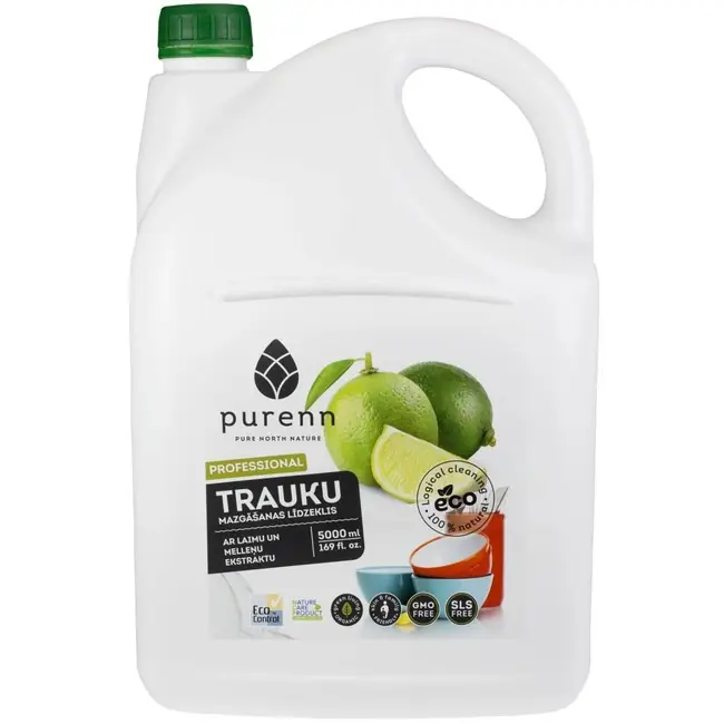 Purenn Ekologický prostředek na nádobí s limetkou a borůvkami 5L Tovární Cena