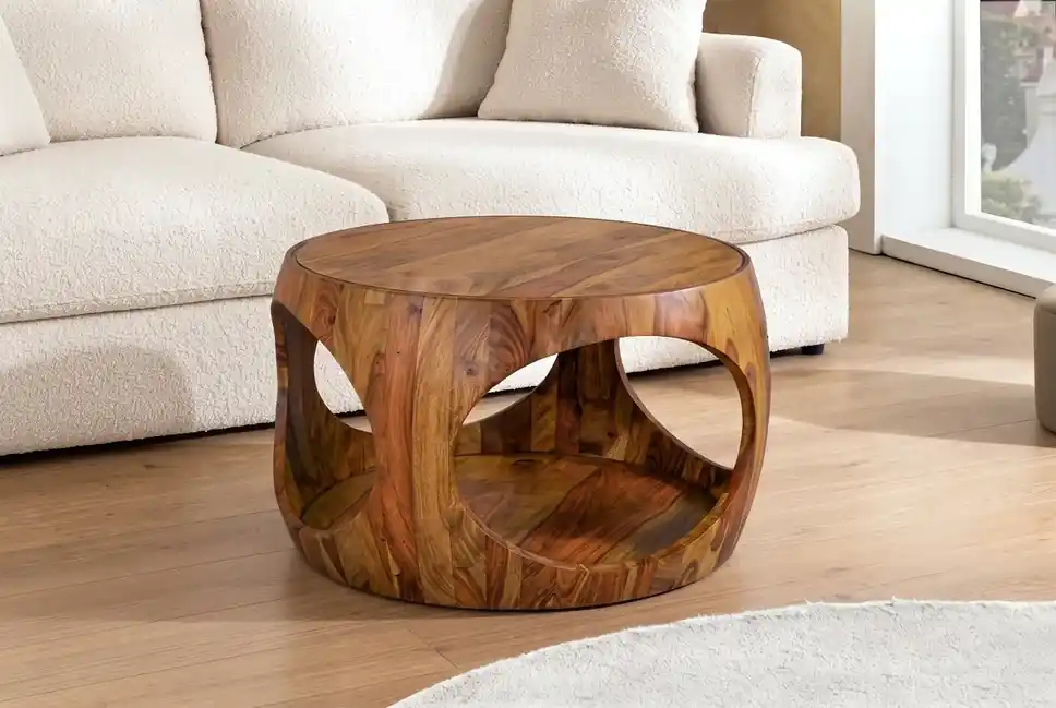 Super Cena Designový konferenční stolek Sphere z masivu palisandr 60 cm