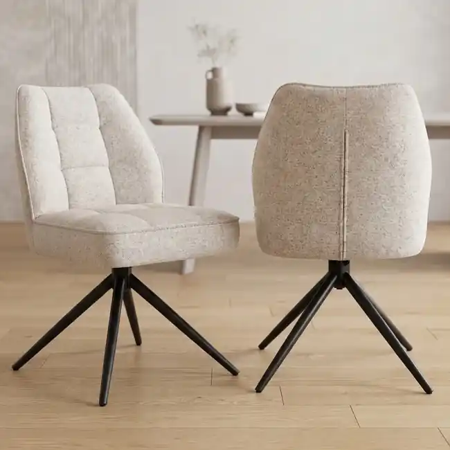 Elegantní otočná jídelní židle Avelia béžová Značkový
