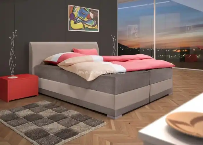 Postel boxspring Twister 230x200 - výběr barev Sleva