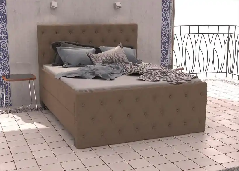 Pouze Dnes Postel boxspring Colorado 140x200 s úložným prostorem - výběr barev