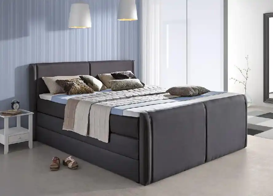 Postel boxspring Porto 260x200 s úložným prostorem - výběr barev Bezpečná Platba