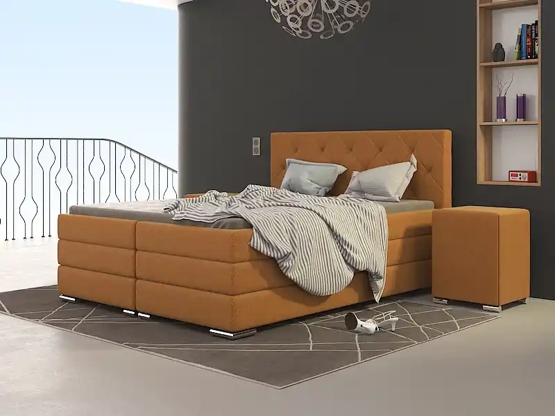 Postel boxspring Texas 150x200 s úložným prostorem - výběr barev Nejlepší Cena