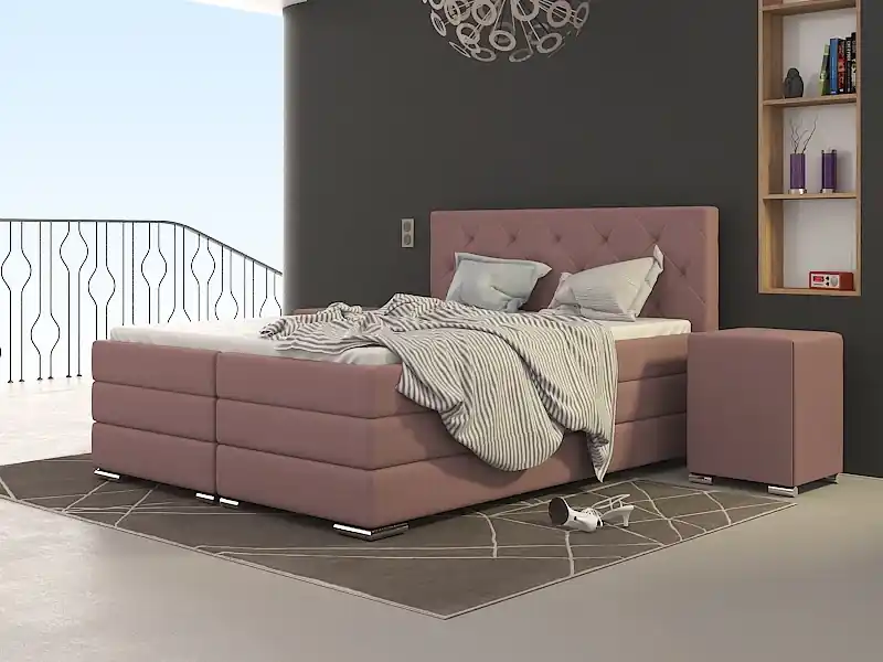 Postel boxspring Texas 240x200 s úložným prostorem - výběr barev Hit Sezóny