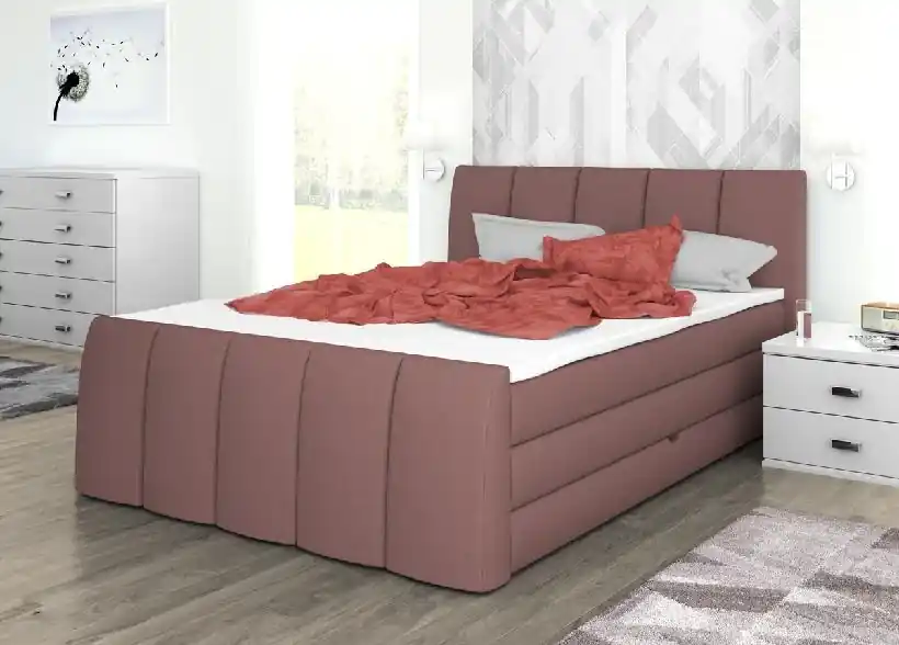 Značkový Postel boxspring London 100x220 s úložným prostorem - výběr barev