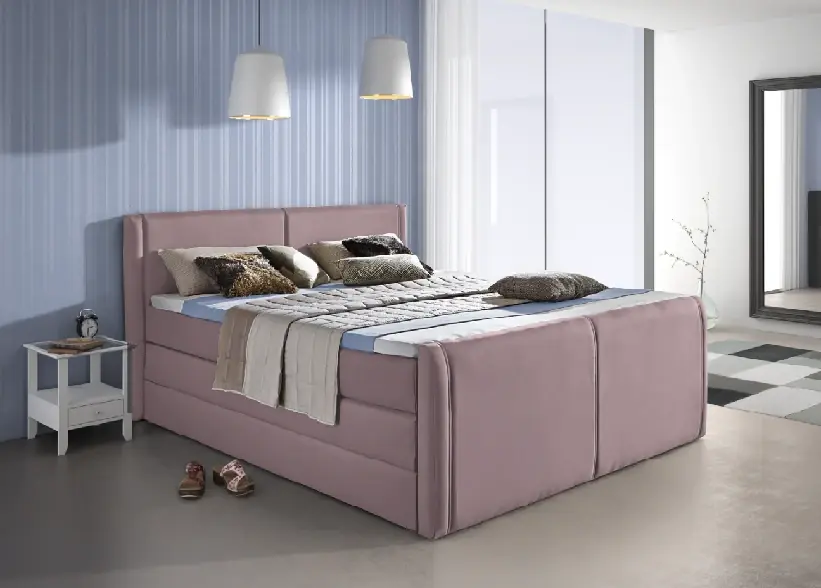 Postel boxspring Porto 180x220 s úložným prostorem - výběr barev Autentický
