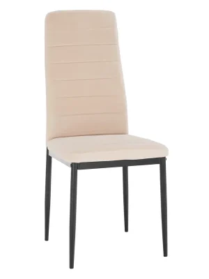 Židle, béžová Dulux, velvet látka / černý kov, COLETA NOVA Originální