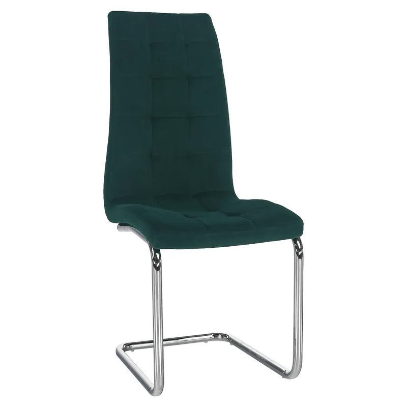 Jídelní židle, smaragdová Velvet látka / chrom, SALOMA NEW Koupit Online
