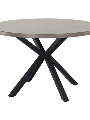 Zlevněný Jedálenský stůl, betón / čierna, průměr 120 cm, MEDOR