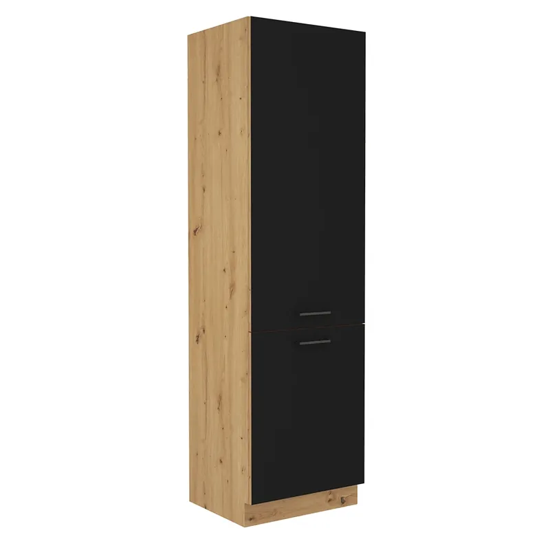 Potravinová skříňka, černý mat / dub artisan, Monro 60 DK-210 2F Cenově Výhodný