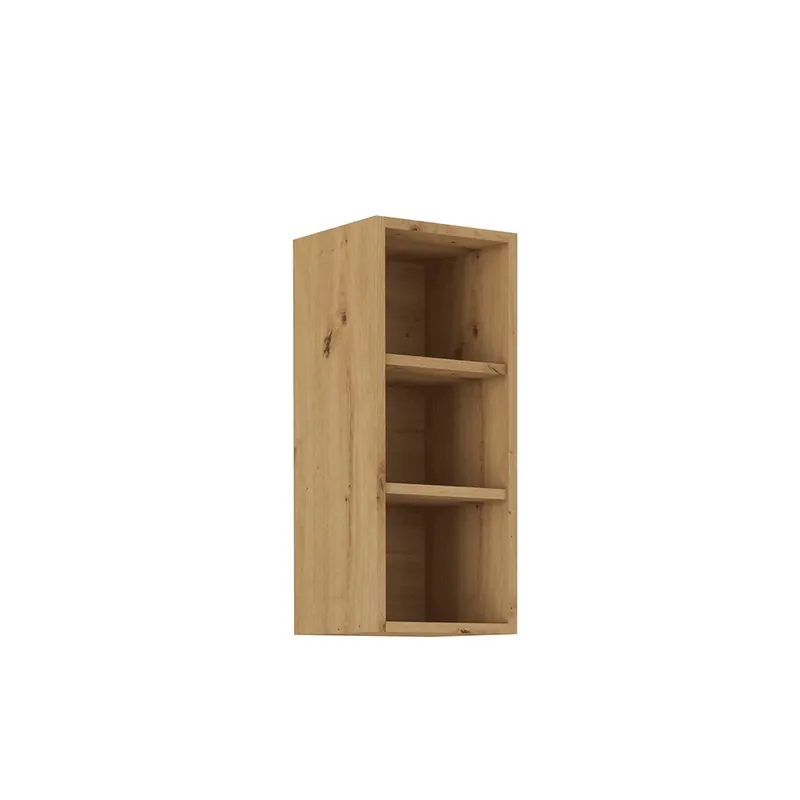 Cenový Hit Horní otevřená skříňka, černý mat / dub artisan, Monro 30 G-72 OTW