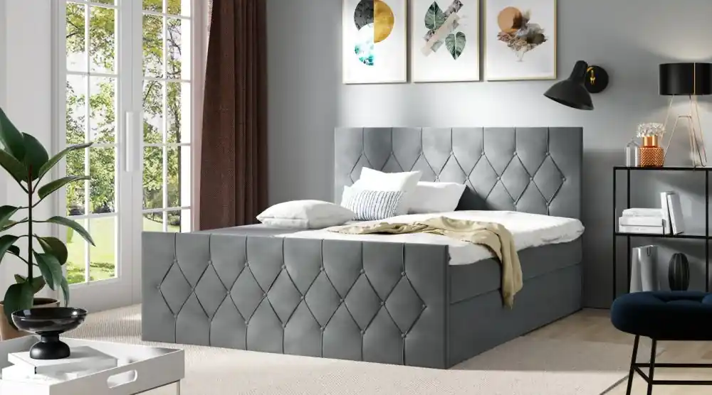 Akční Cena Postel boxspring Aura Lux 200x200 cm - výběr barev