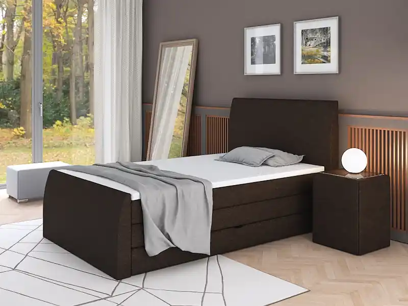 Značkový Postel boxspring Preston 100x200 s úložným prostorem - výběr barev