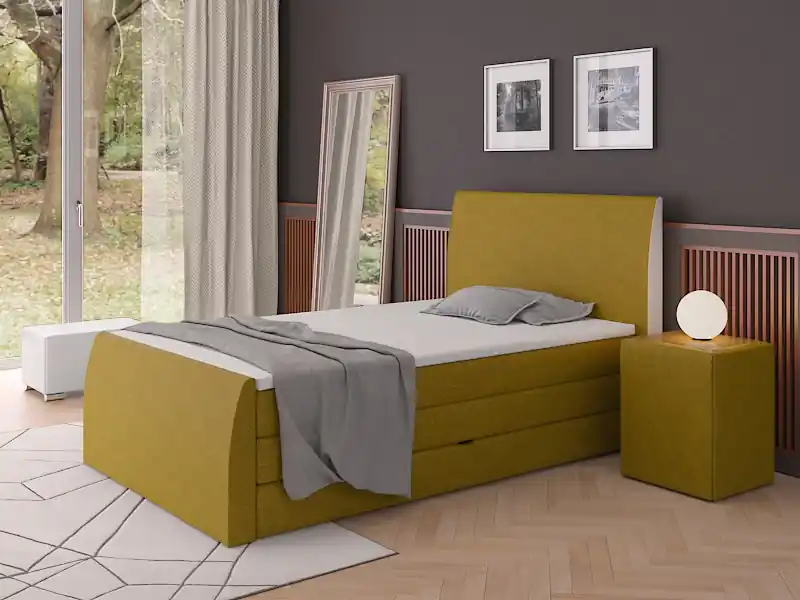 Omezená Nabídka Postel boxspring Preston 110x220 s úložným prostorem - výběr barev