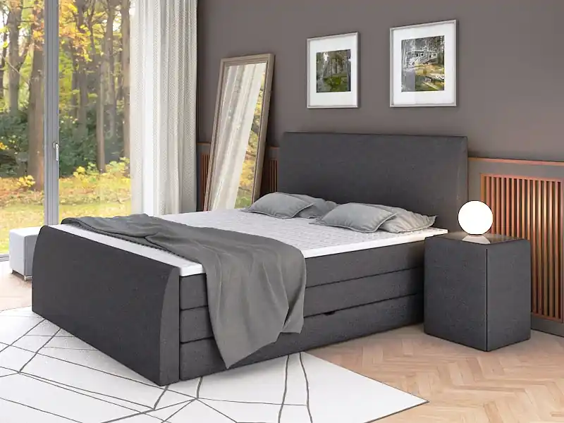 Sezónní Sleva Postel boxspring Preston 180x200 s úložným prostorem - výběr barev