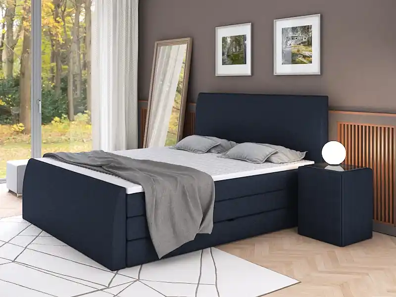 Pouze Dnes Postel boxspring Preston 210x220 s úložným prostorem - výběr barev