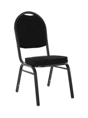 Židle, stohovatelná, látka černá / rám šedý, JEFF 2 NEW Levný