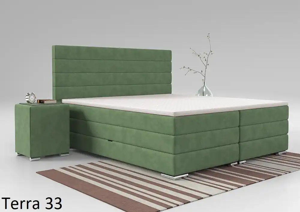 Postel boxspring Lincoln 230x200 s úložným prostorem - výběr barev Must-Have