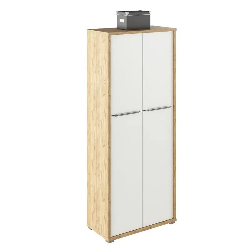 Sleva Policová skříň, dub artisan/bílá, RIOMA TYP 07