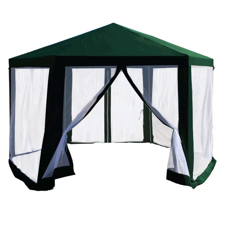 Kup Teď Stanový altán do zahrady, 3,9x2,5x3,9m, zelená / bílá, RINGE TYP 1 + 6 bočních stran