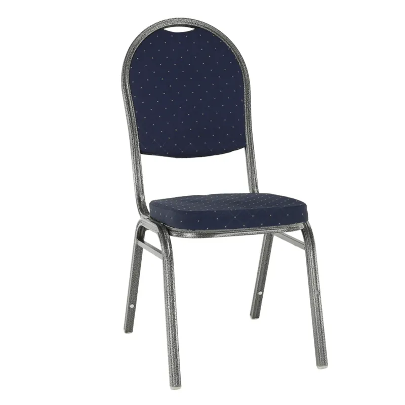 Finální Výprodej Židle, stohovatelná, látka modrá/šedý rám, JEFF 2 NEW