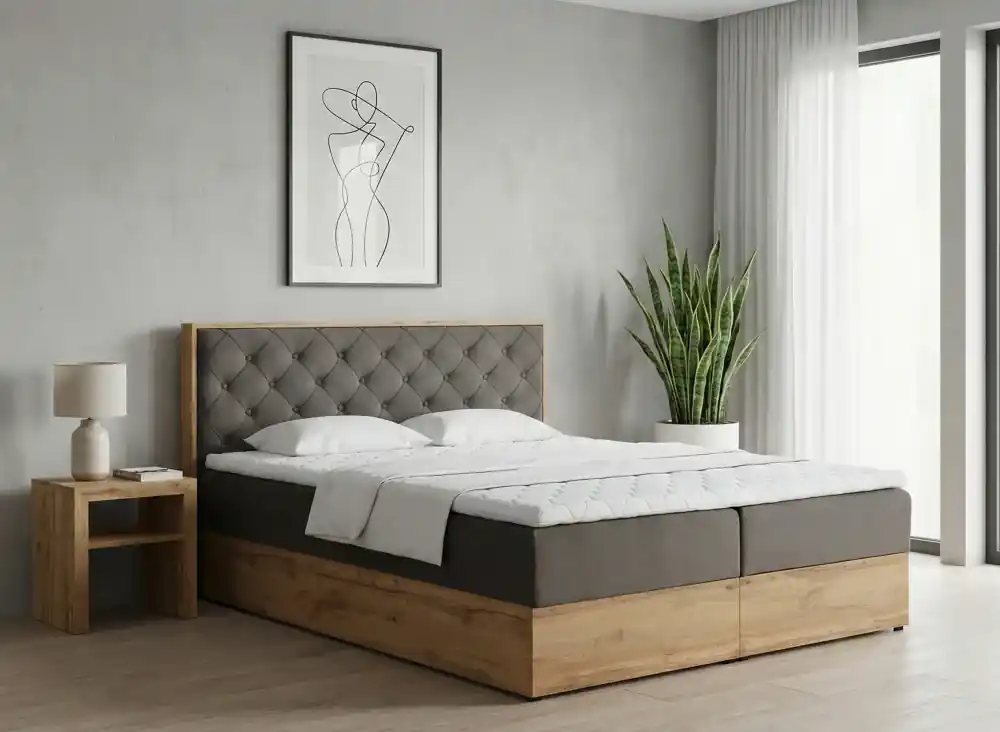 Omezená Nabídka Postel boxspring Vegas 150x200 cm s úložným prostorem