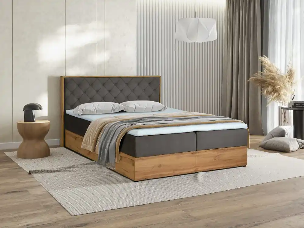 Postel boxspring Vegas 220x200 cm s úložným prostorem Zlevněný