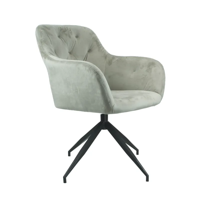 Horká Nabídka Otočná židle, šedohnědá Taupe Velvet látka/černá, VELEZA NEW