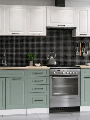 Kuchyňská linka Ilona 240/180 bílá/sv.zelená MAT Ihned K Objednání